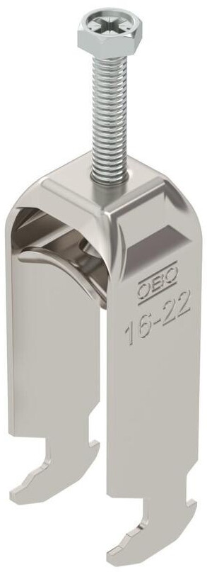 OBO Bettermann Pipe Clamp 2-way BS-H2-M-22 A2 Stainless Steel (1186117)