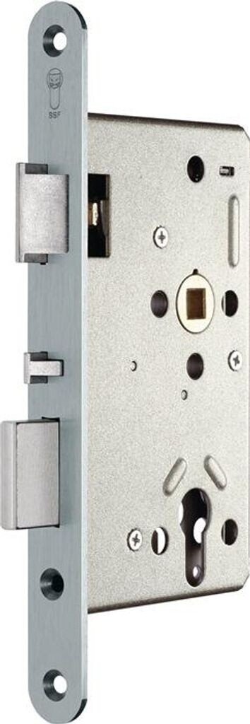 SSF Panic Mortise Lock Series 21 APK Function E rounded 20/55/72/8mm DIN left stainless steel self-locking (A2101K50/501RD KL)