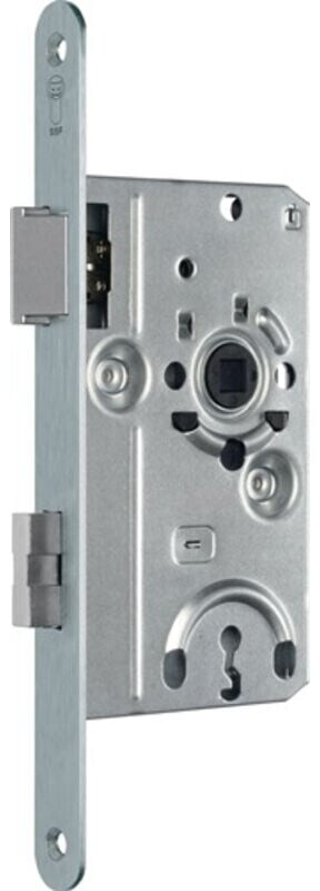 SSF Interior Door Mortise Lock BB 20/55/72/8mm DIN right silver rounded Class 1 plastic (V1001 01/102G)