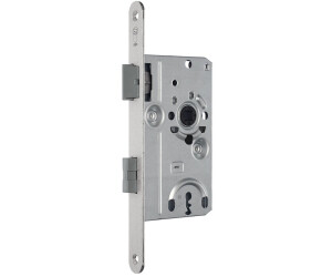 SSF Door mortise lock BAD20/55/78/8mm DIN left silver rounded Class 1 (V1001 81/101G)