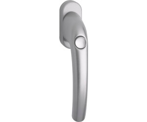 Hoppe Window Handle Tokyo with Locking Button Aluminum F9 Steel-Effect (1757136)