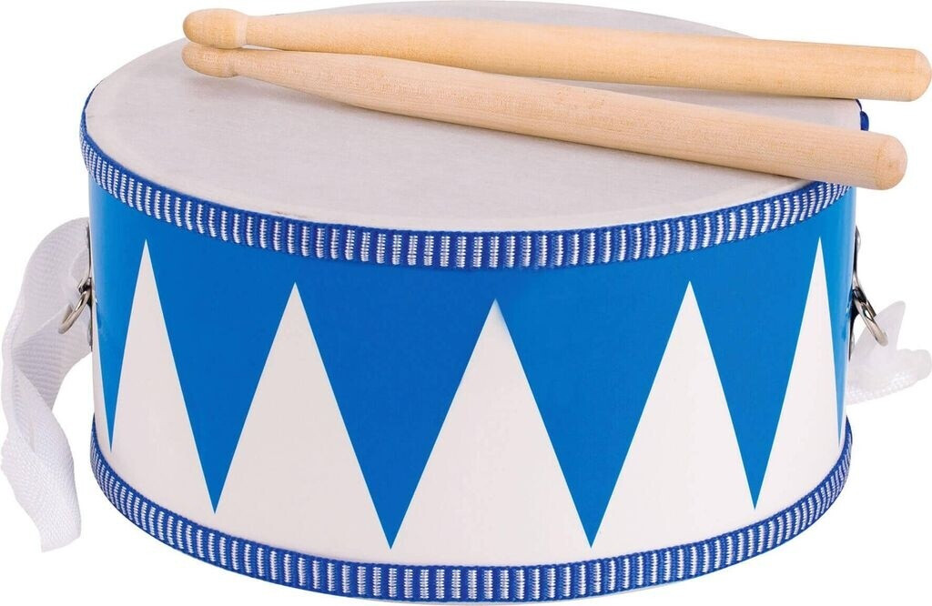 Goki Wooden Drum with Sticks Blue/White (61898)