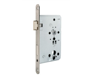 BKS Mortise Lock 0515 PZ-80 mm rounded DIN right 20 mm stainless steel (B-05150-65-R-8)