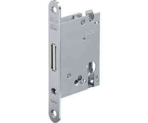 BKS Mortise bolt lock 1308 PZ20/55mm silver rounded faceplate (B 1308 0177)