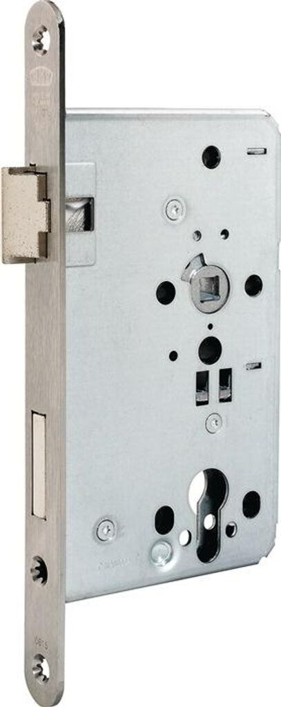 BKS Mortise Lock 0715 PZ 20/60/72 DIN left Stainless Steel rounded Class 4 (B-07150-61-L-8)