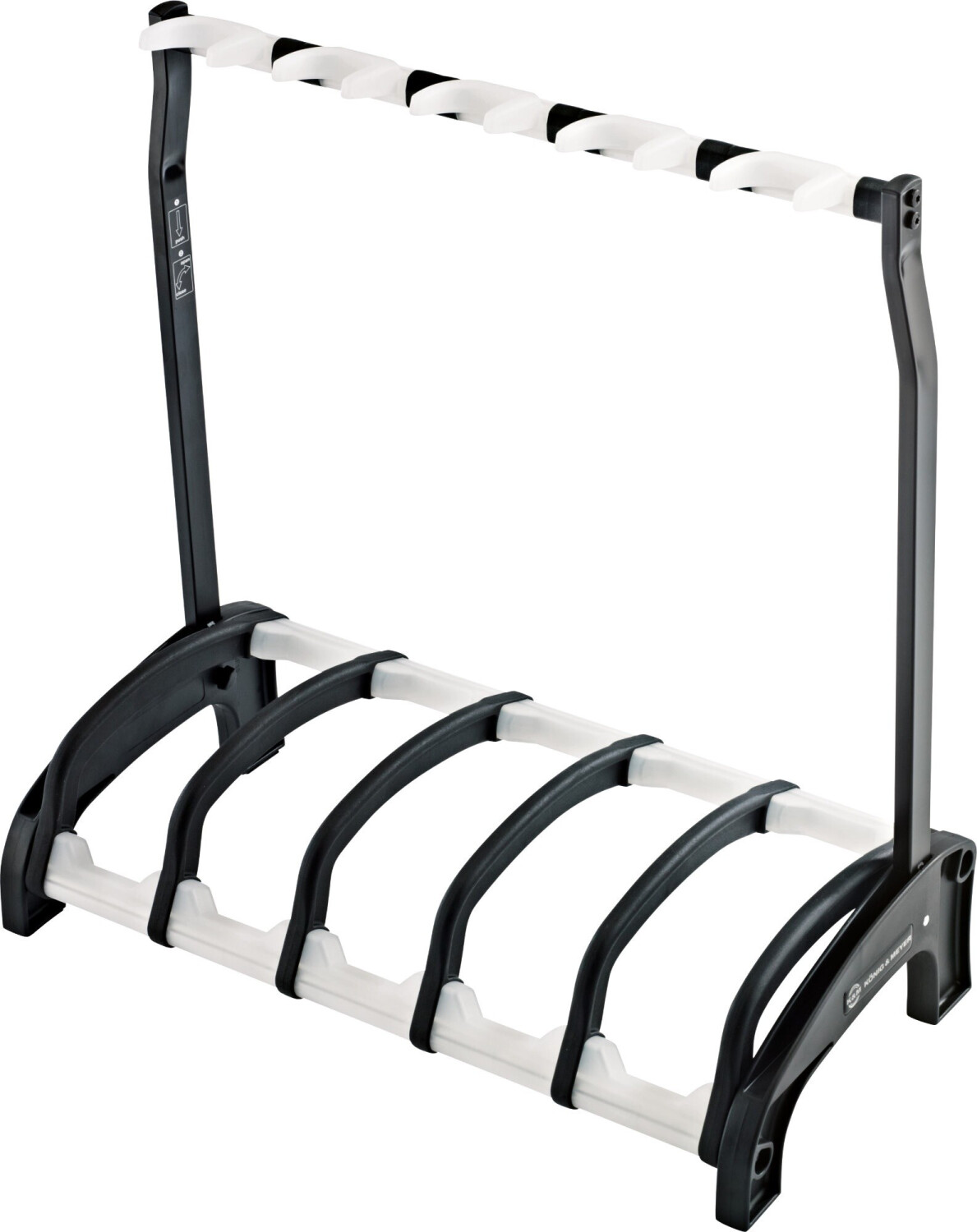 K & M Guardian 5 Electric Guitar Stand for 5 Guitars black/translucent (17525-016-00)