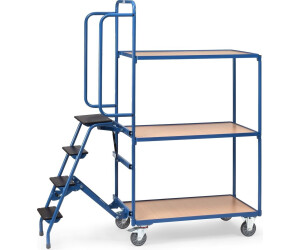Fetra Order Picking Trolley with Steps 3 Loading Surfaces Load Capacity 250kg (2107)