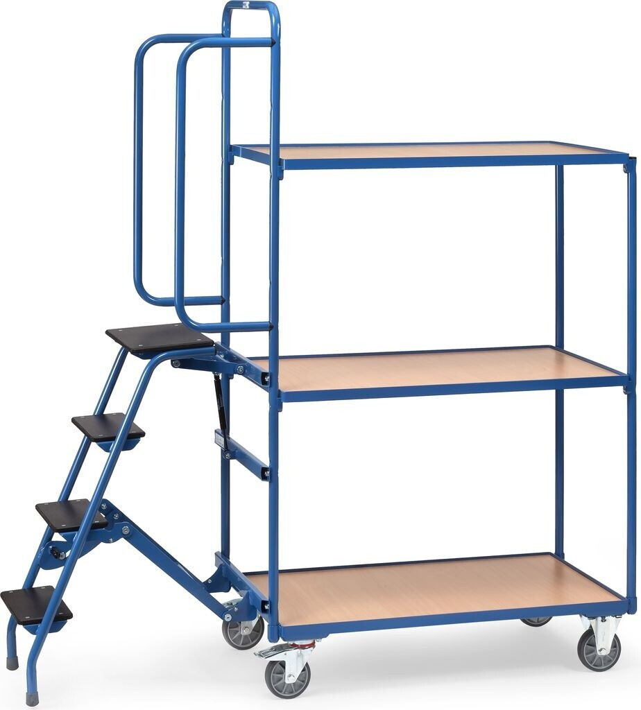 Fetra Order Picking Trolley with Steps 3 Loading Surfaces Load Capacity 250kg (2107)