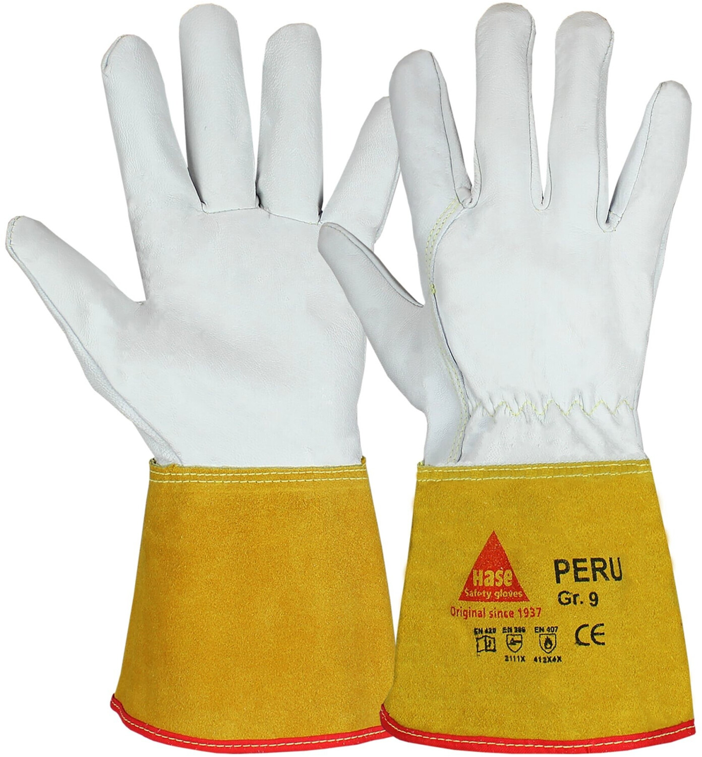 Hase Safety Peru heat protection gloves goat nappa leather natural/brown (403835-7)