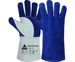 Hase Safety Mühlheim Blue Welding Gloves blue/grey Split Cowhide Leather (301080-11)