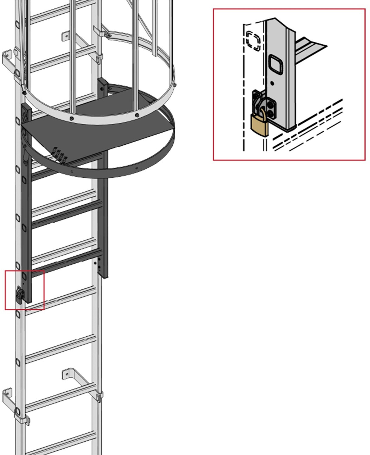 Hymer Barrera de acceso aluminio (0054770)