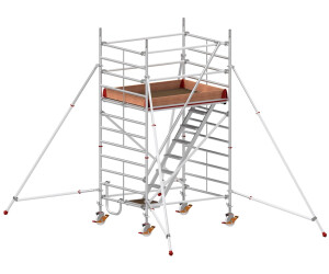 Hymer Scaffold Tower with Stairs and Outrigger 1.90 x 1.50 m, Reach Height 4.40 m (857604)