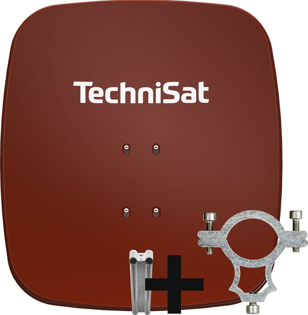 TechniSat SATMAN 65 PLUS satellite dish with mounting bracket, red (2465/1444)