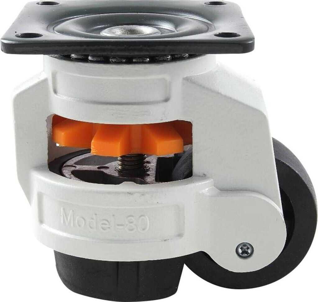 BS Rollen Lifting Caster with Brake, Plastic, Plain Bearing, Wheel Diameter 62 mm (W220.A90.062)