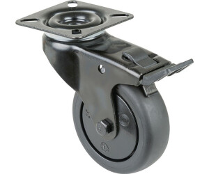 BS Rollen Swivel Castor with Total Brake Ø 75 mm black (A820.A85.075.06)