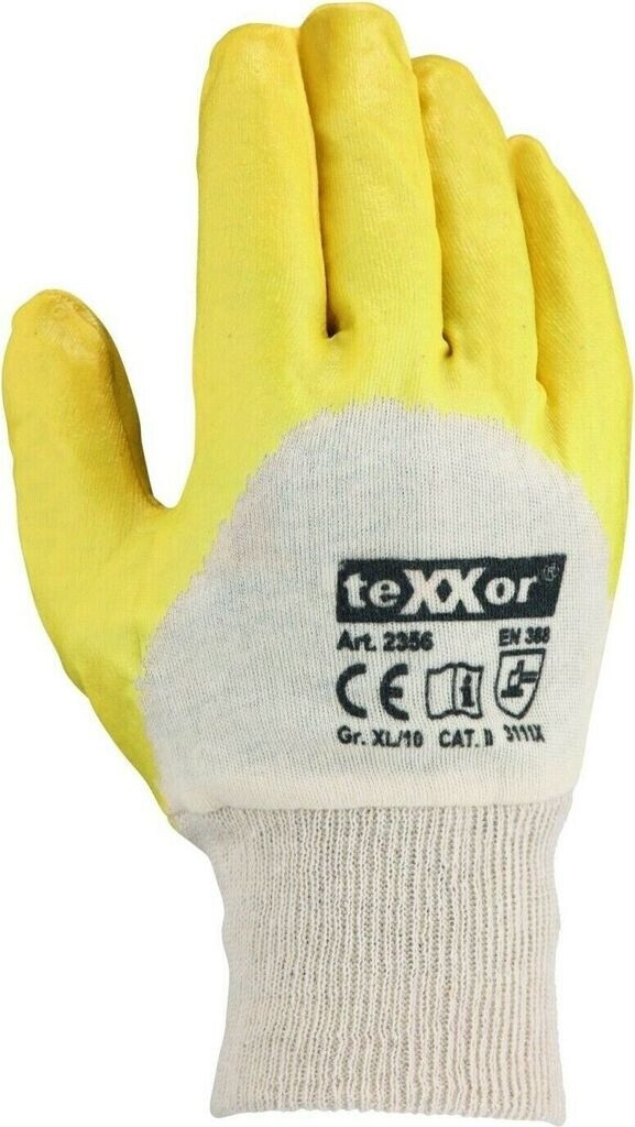Feldtmann Yellowstar Nitrile Gloves yellow with knitted cuff (0550-10H)
