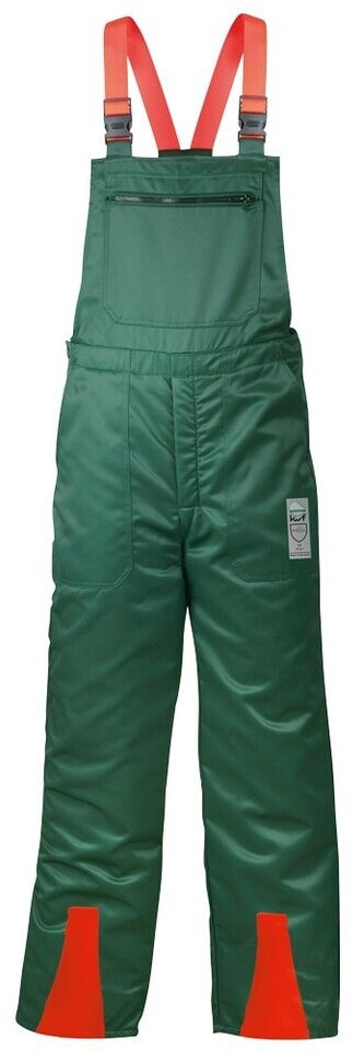 Basics Fichte chainsaw protection bib and brace green (F22772)