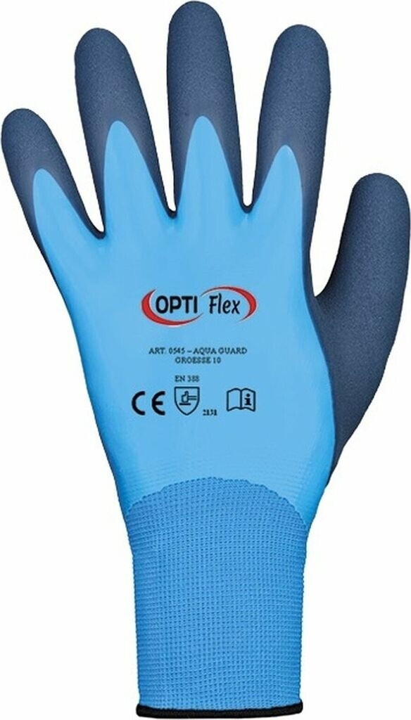 Optiflex Aqua Guard waterproof work gloves with latex coating (0545)