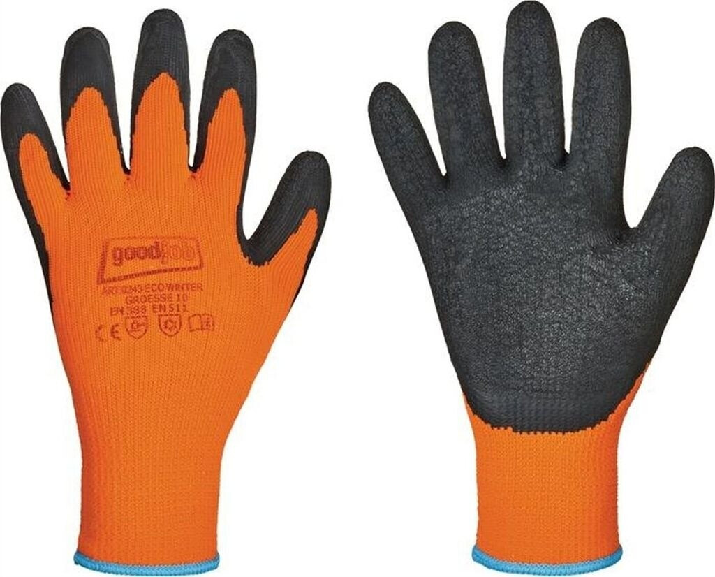 Goodjob Eco Winter Cold Protection Gloves with Latex Coating black/orange (0234)