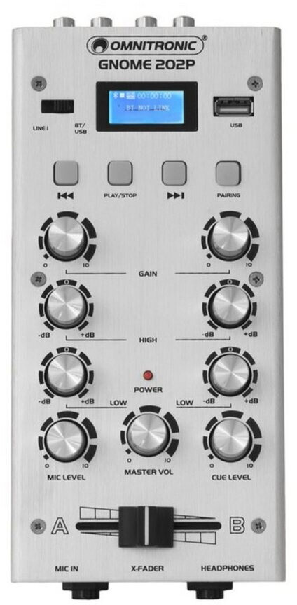 Omnitronic GNOME-202P Mini Mixer silver (10006886)