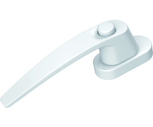 Basi Window Handle with Push Button Lock White (7554-0012)