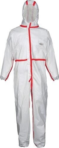 Asatex Protective Coverall CoverStar Plus white/red (CS400/XL)
