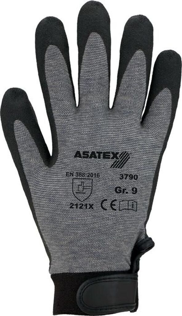 Asatex Fine knit gloves grey cotton/elastane EN 388 PSA II (3790/11)