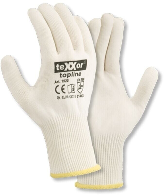 teXXor Fine knit gloves COTTON/NYLON white/beige (1920)