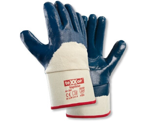 teXXor Nitrile Gloves with Cuff, Beige/Blue (2321-10)