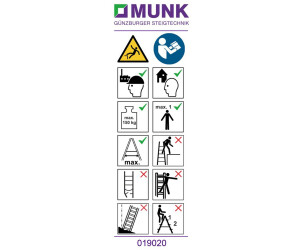 Munk Information stickers for storey ladder (019153)