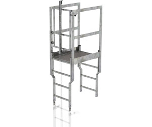 Munk Attic walkover with security door and climbing protection rail, galvanized steel (63507)