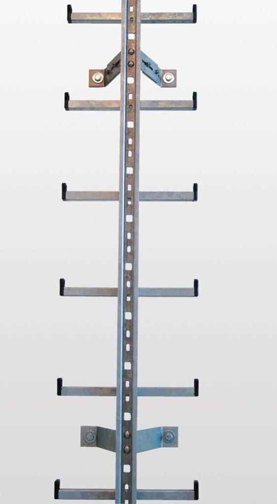 Munk Plataforma de Descanso Plegable Acero Galvanizado para Escaleras de Un Solo Larguero (77539)