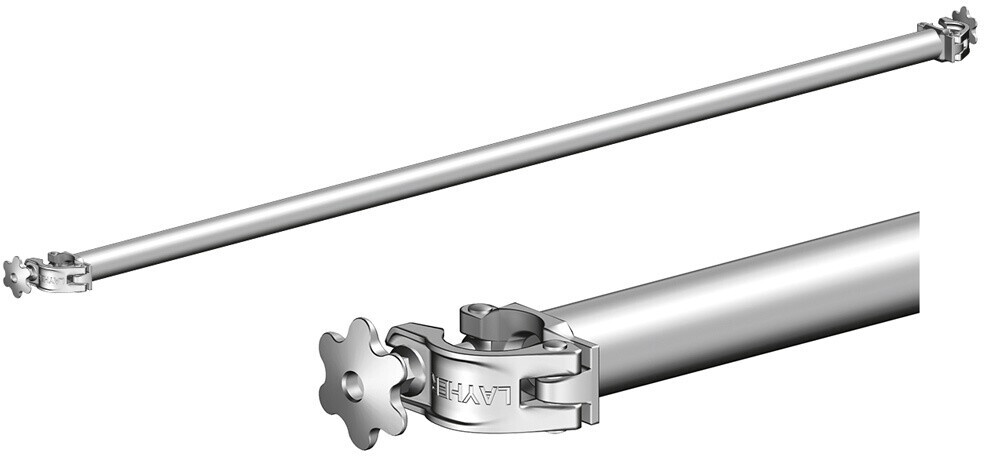 Layher Puntal base 1,80 m con 2 acoplamientos medios galvanizados (1324180)