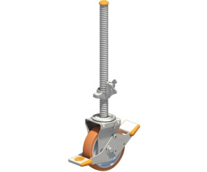 Layher Swivel Castor 700 with Spindle and Lock, Polyurethane Coating, Diameter 200mm (1358200)