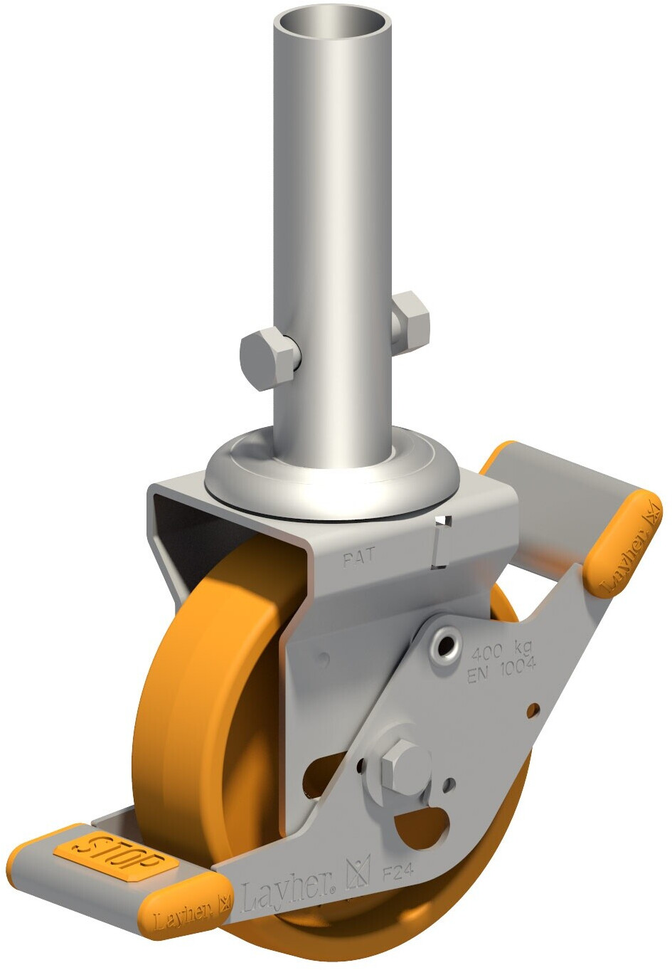 Layher Rueda Giratoria 400 Rueda de Plástico Ø150 mm (1301150)