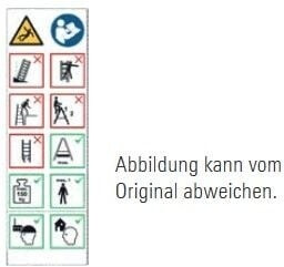 Layher Etiquetas de pictogramas para escaleras de tijera (6493010)