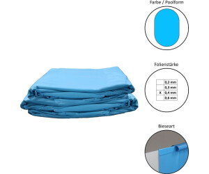 Waterman Pool liner replacement liner oval pool hanging bead blue 0.4mm