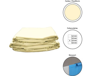 Waterman Pool liner replacement for round pools with hung bead sand-colored