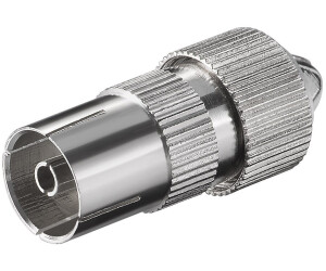 Goobay Coaxial Coupler with Screw Fastening Metal Design (11480)