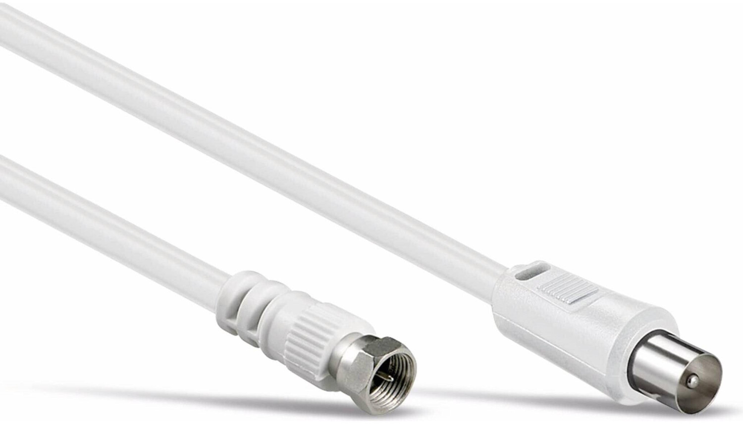 Goobay Antenna Cable Coaxial Plug > F Plug 1.5m white 75 Ohm (11726)