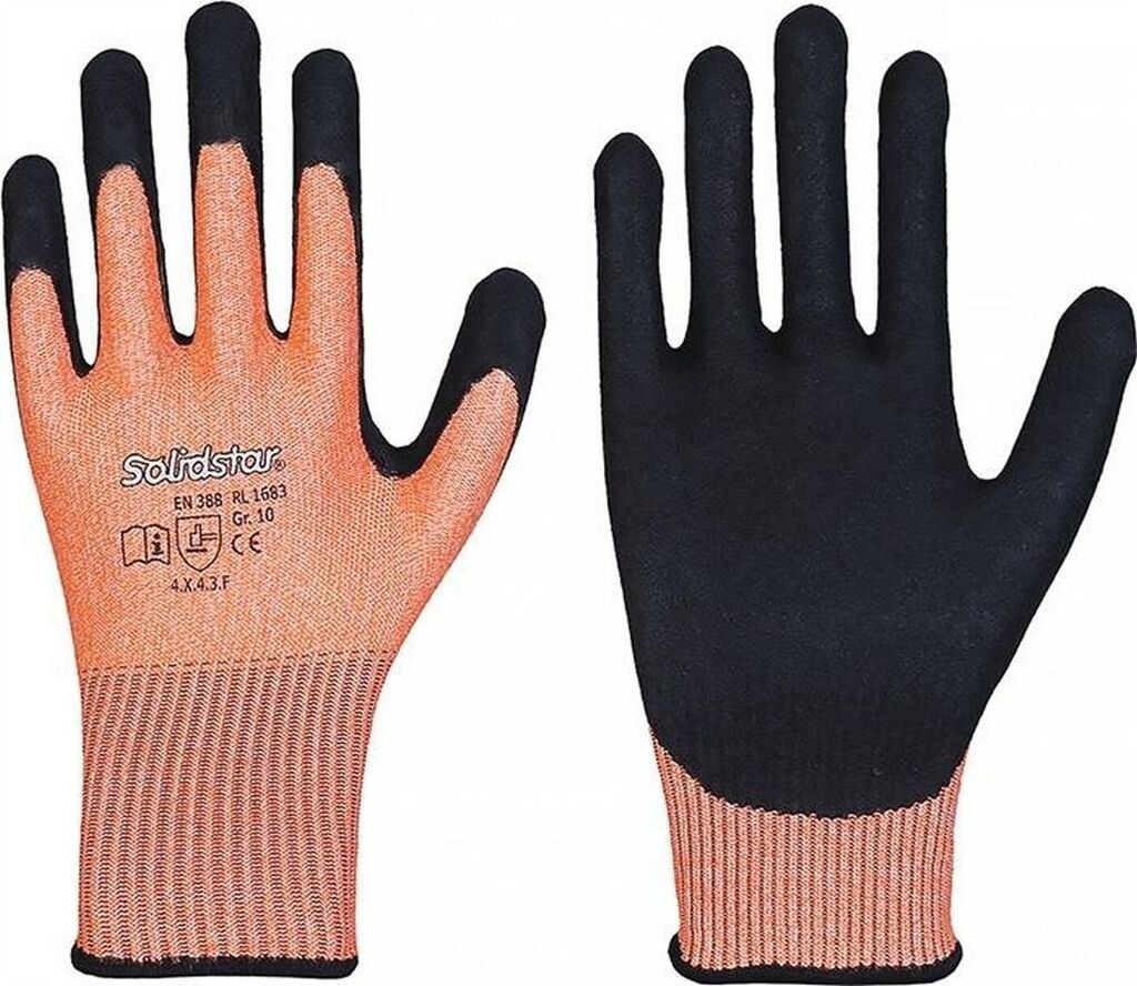 Richard Leipold Cut-resistant gloves Solidstar 1683 orange/black (1683-10)