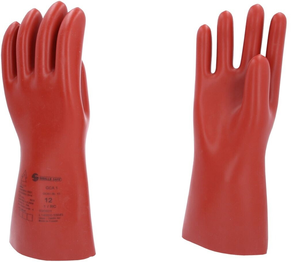 KS Tools Electrician protective gloves with mechanical and thermal protection, red, class 1 (117.0092)