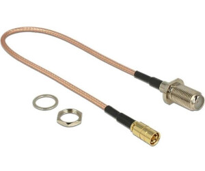 DeLock RF Antenna Cable F Female to SMB Male Connector 25 cm RG-316 (13024)