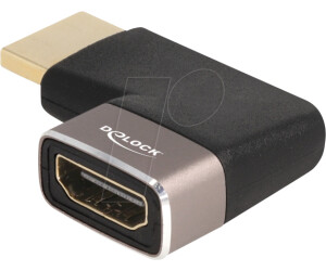 DeLock HDMI Adapter Male to Female 90° Right Angle 8K 60 Hz Black/Grey (60084)