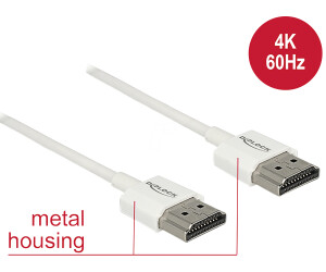 DeLock High Speed HDMI Cable with Ethernet 4K 0.5 m white (85121)