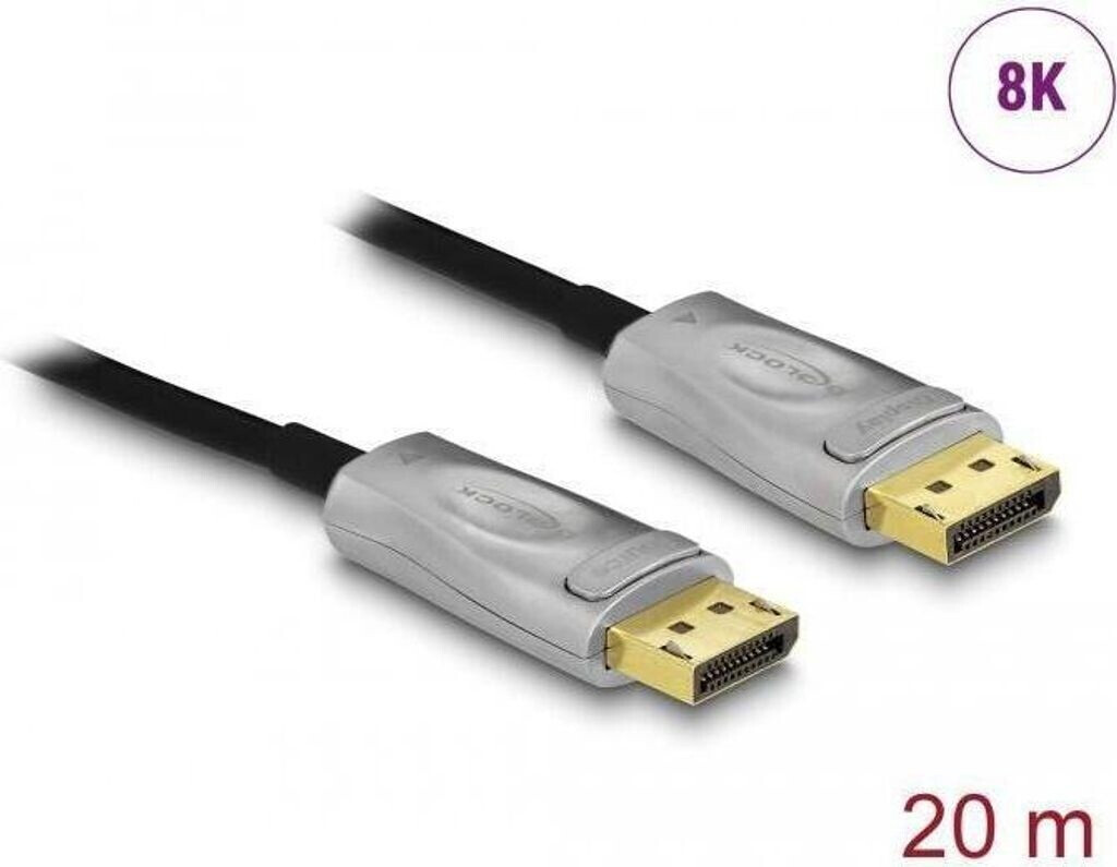 DeLock DisplayPort 1.4 Kabel 8K UHD aktiv optisch 20 m schwarz (85887)
