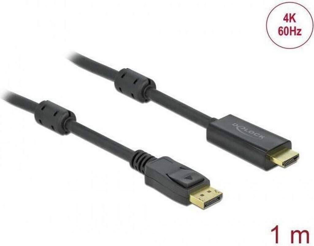 DeLock Active DisplayPort 1.2 to HDMI Cable 4K 60 Hz 1 m (85955)