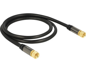 DeLock Antenna cable F connector to F connector RG-6/U 1 m black (88918)