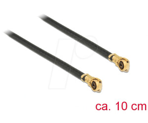 DeLock WLAN Antenna Connection Cable IPEX/MHF 4L Plug to MHF 4L Plug 10 cm Black (89642)