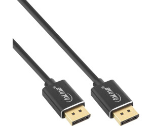 InLine Câble DisplayPort 1.4 Slim noir 8K4K 0,5m (17255S)